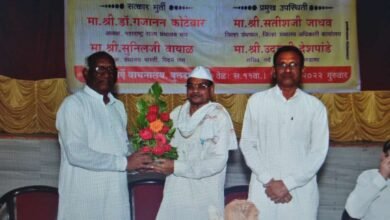 Photo of जिल्हा ग्रंथालय संघातर्फे बुलडाण्यात सत्कार संपन्न