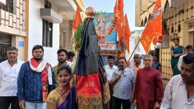 Photo of हिंदू नववर्ष गुढीपाडवा निमित्ताने देऊळगाव राजात निघाली  मातृशक्तीची शोभायात्रा