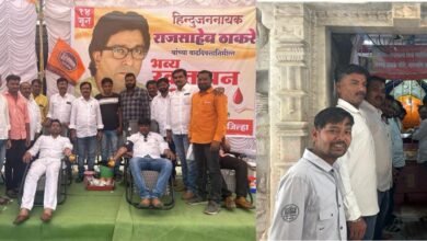 Photo of मनसेच्या रक्तदान शिबीरात ९६ जणांचे रक्तदान